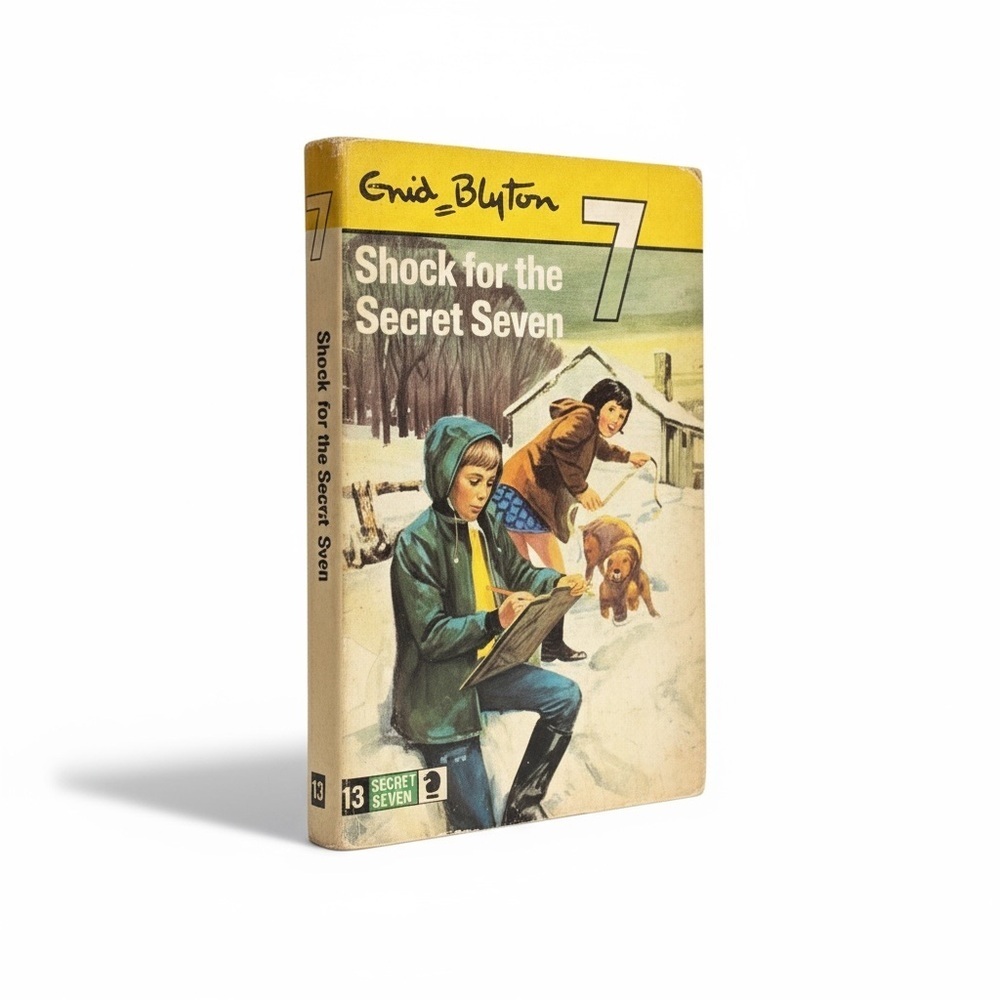 Shock for the Secret Seven Vintage Yellow Paperback Book classic kids book read